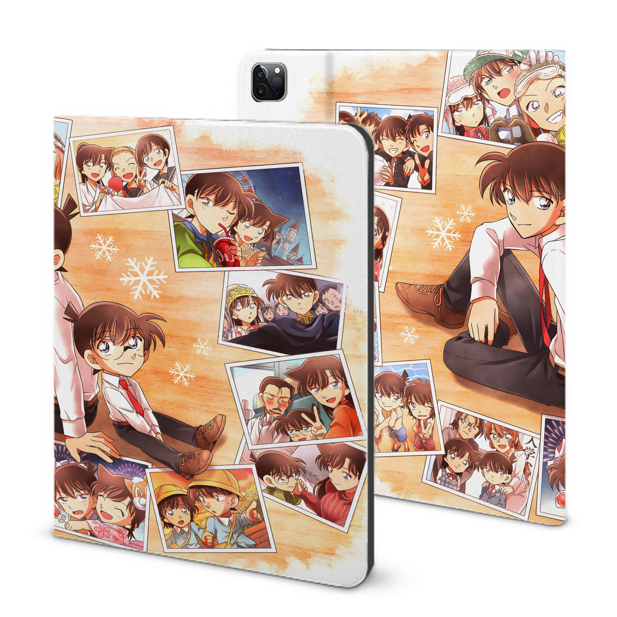 （画像用） 名探偵コナン Detective Conan IPad ケース ブック型 PUレザー TPU 耐衝撃 軽量 薄型 ペン収納なし 全面保護 IPad 各モデル対応